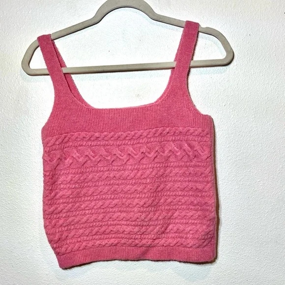 J. Crew Supersoft Cropped Tank Top Alpaca/Wool Blend Size L - Picture 3 of 6